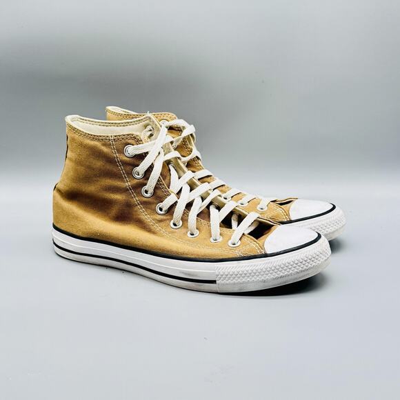 Converse Shoes Men 8 Brown Canvas Chuck Taylor All Star High Top Trainer Sneaker - Picture 2 of 9